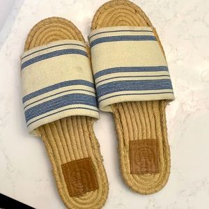 Tory Burch slip on espadrille sandals